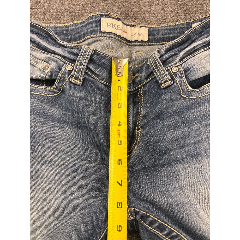 BKE Payton Bootcut Jeans Womens 29L Medium Wash Faded Stretch Denim Low Rise - Picture 4 of 11